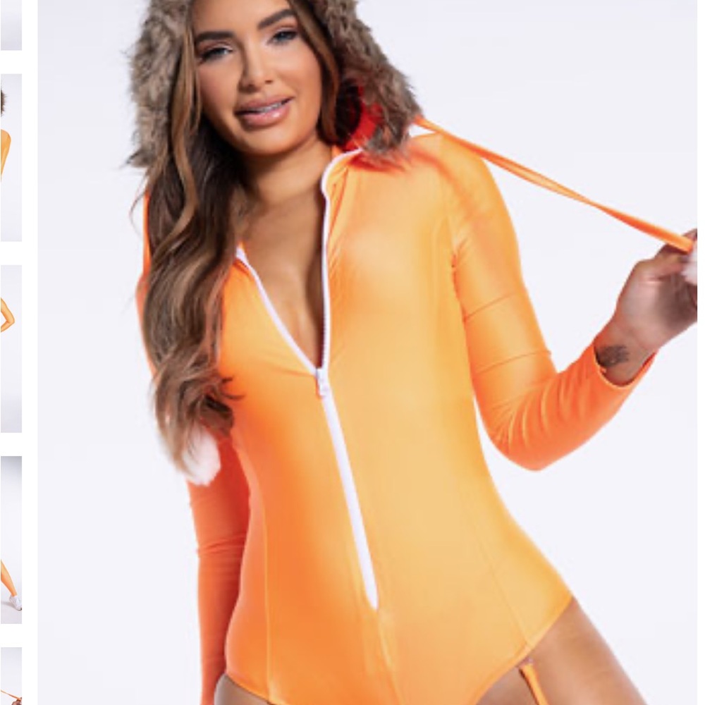 Starline Small Town McKenna Neon Orange Adult Costume Size Medium NWOT - Picture 2 of 15